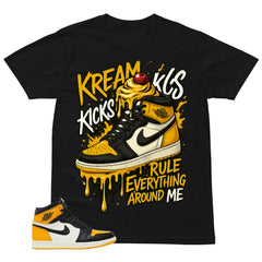 Kream Kicks Shirt - Match Air Jordan 1 Yellow Toe