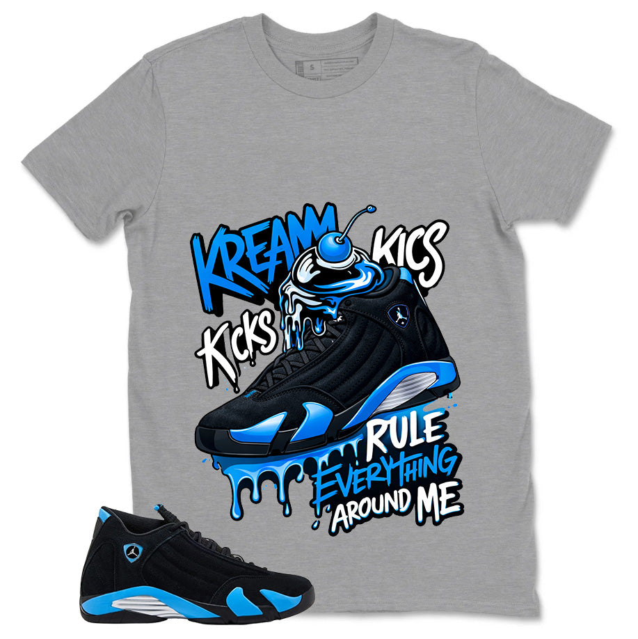 Kream Kicks Shirt- Match Air Jordan 14 Black University Blue 2026
