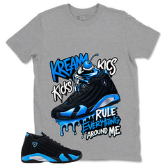 Kream Kicks Shirt- Match Air Jordan 14 Black University Blue 2026