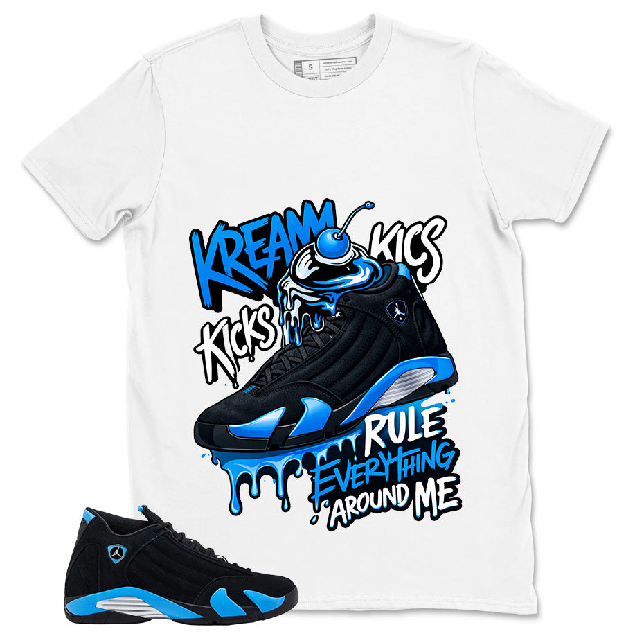 Kream Kicks Shirt- Match Air Jordan 14 Black University Blue 2026
