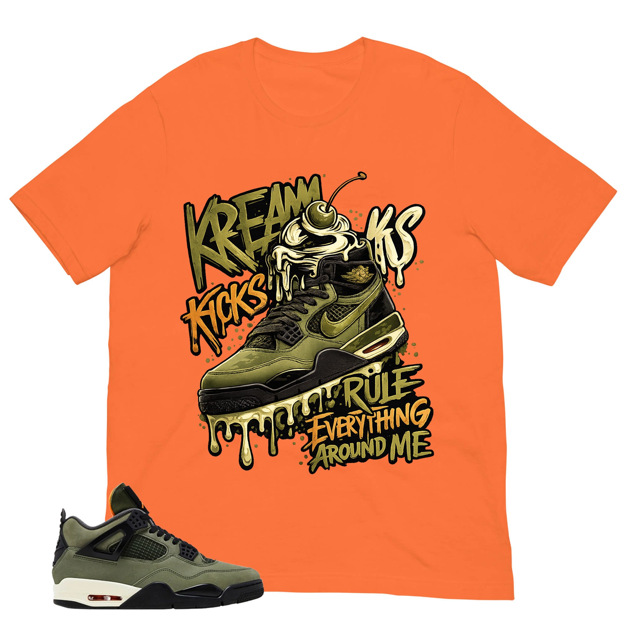 Kream Kicks Shirt - Match  Air Jordan 4 Undefeated