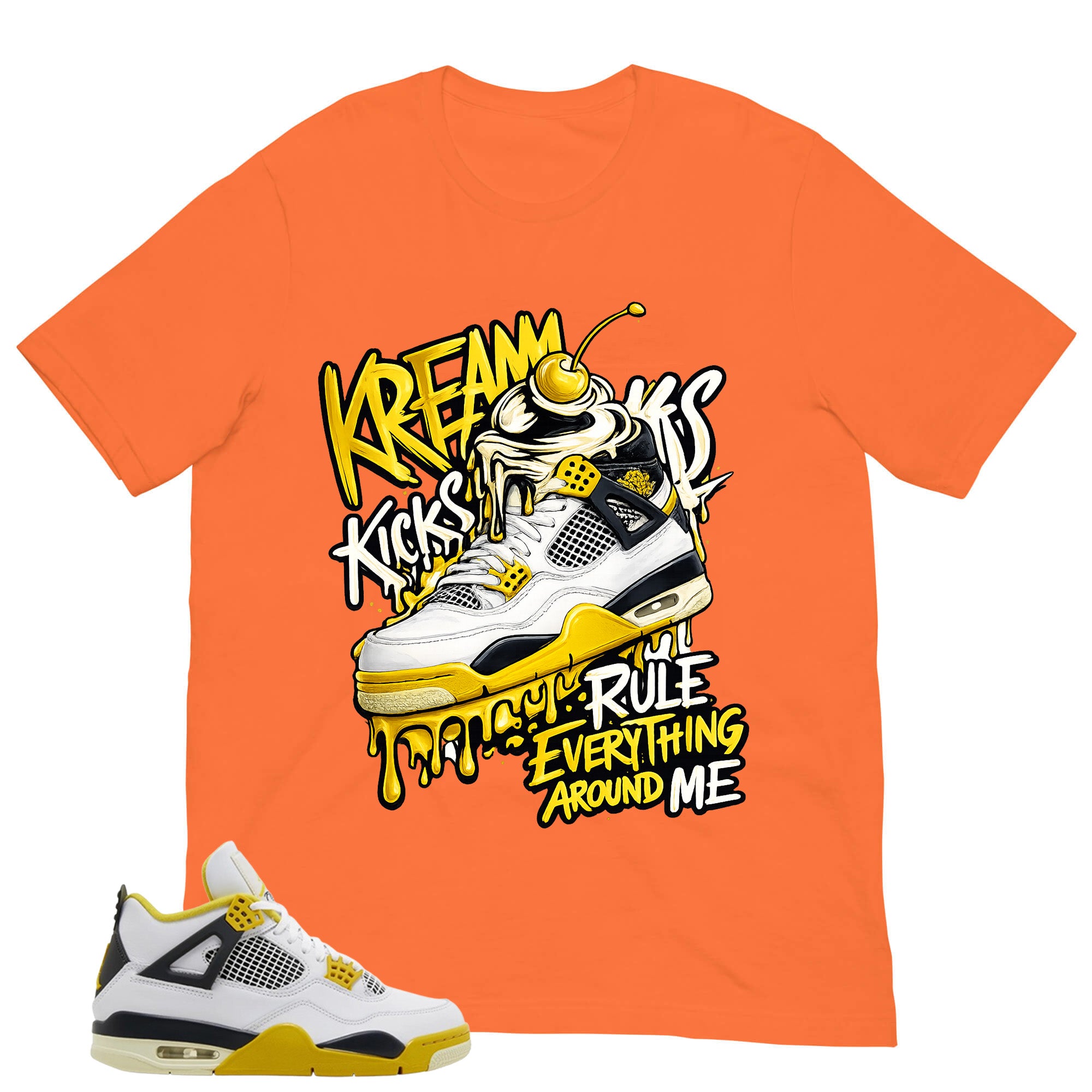 Kream Kicks Shirt - Match Air Jordan 4 Vivid Sulfur
