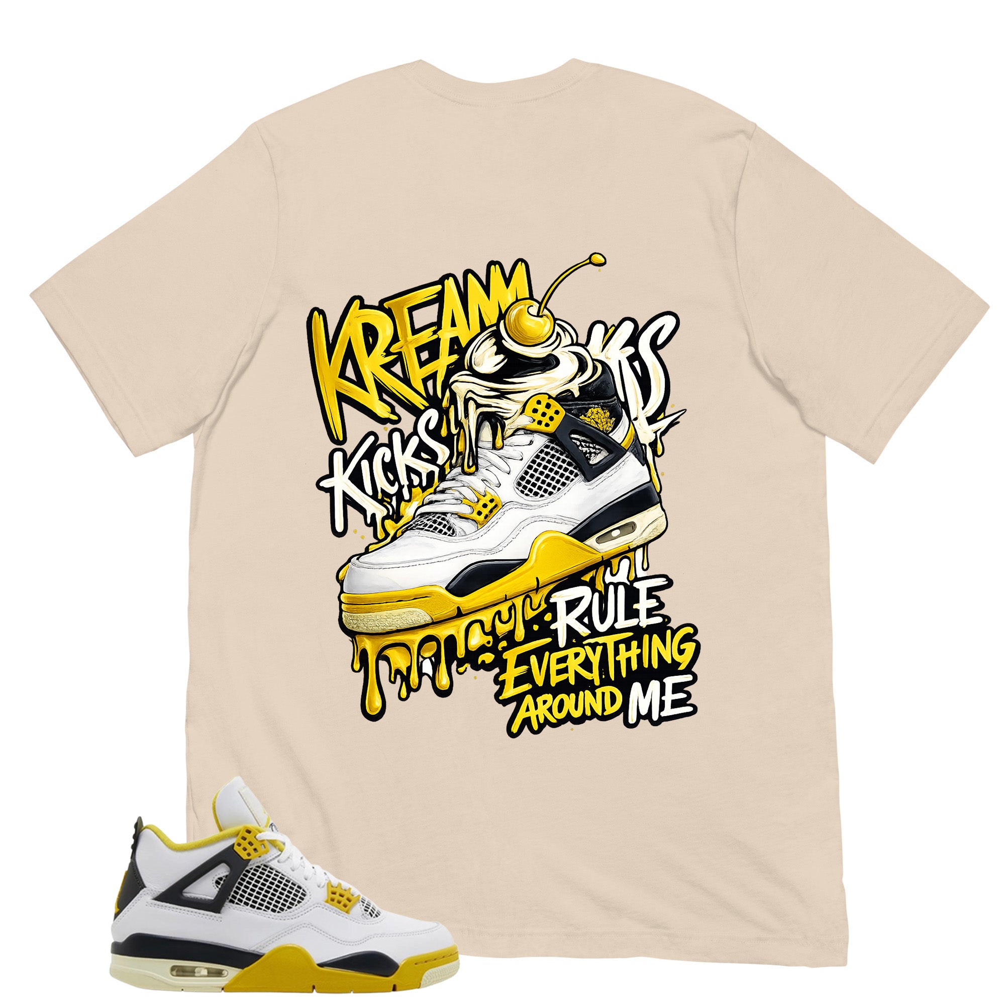 Kream Kicks Shirt - Match Air Jordan 4 Vivid Sulfur