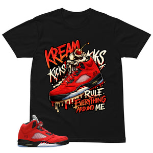 Graphic Tee Kream Kicks Shirt Match 5s Raging Bull