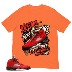 Graphic Tee Kream Kicks Shirt Match 5s Raging Bull