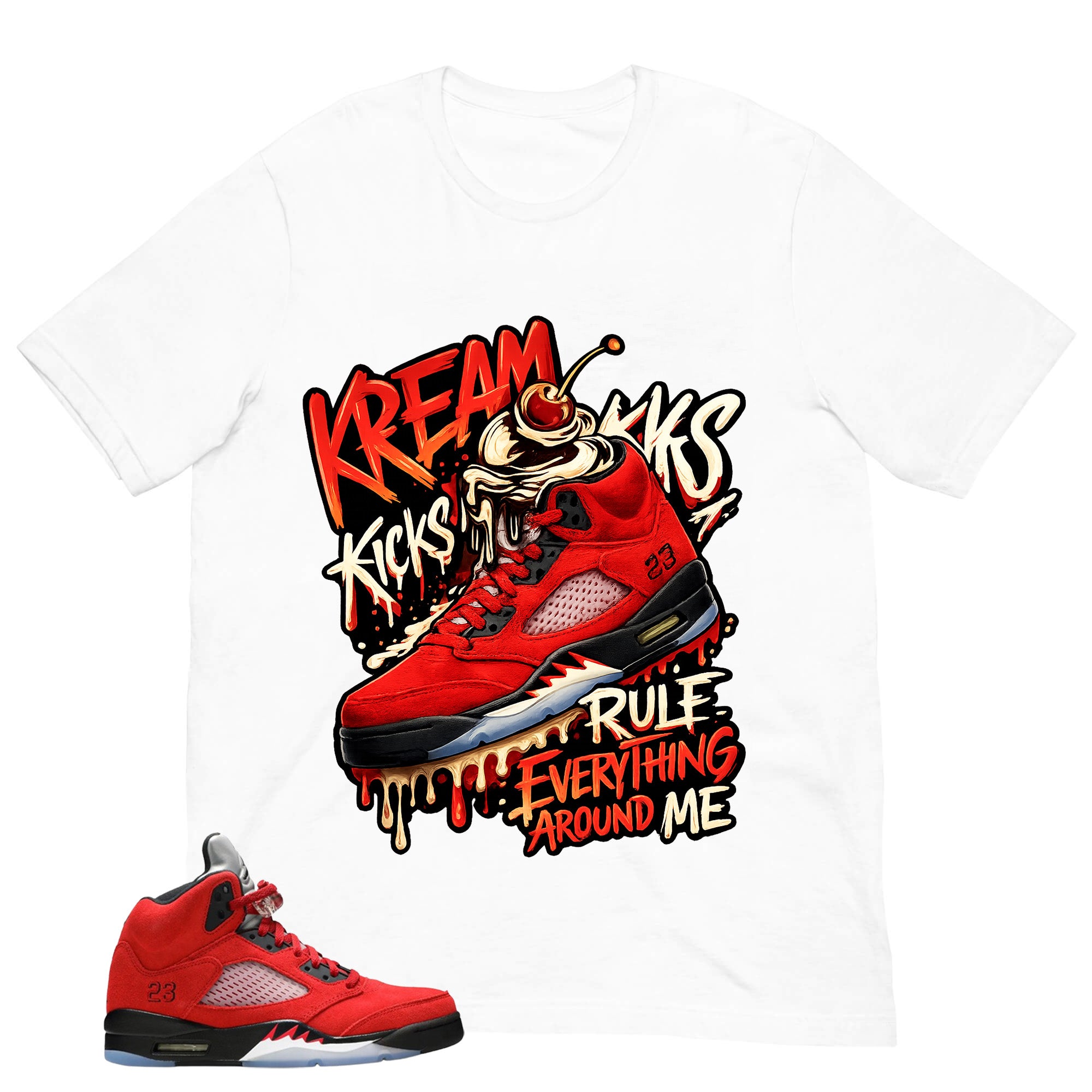 Graphic Tee Kream Kicks Shirt Match 5s Raging Bull