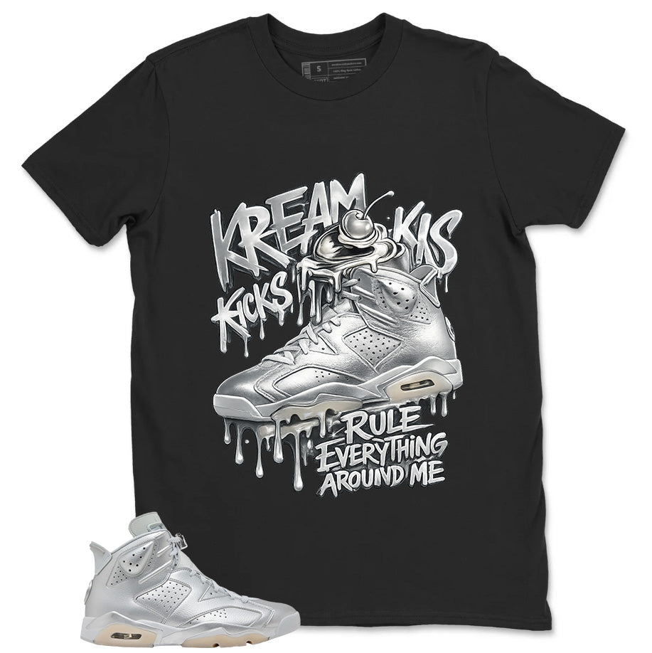 Kream Kicks Shirt - Match Air Jordan 6 x Paris Saint-Germain Metallic Silver