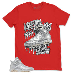 Kream Kicks Shirt - Match Air Jordan 6 x Paris Saint-Germain Metallic Silver