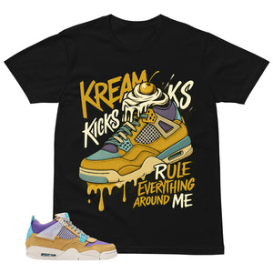 Kream Kicks Shirt - Match Union LA x Air Jordan 4 Desert Moss