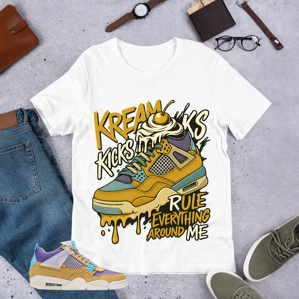 Kream Kicks Shirt - Match Union LA x Air Jordan 4 Desert Moss