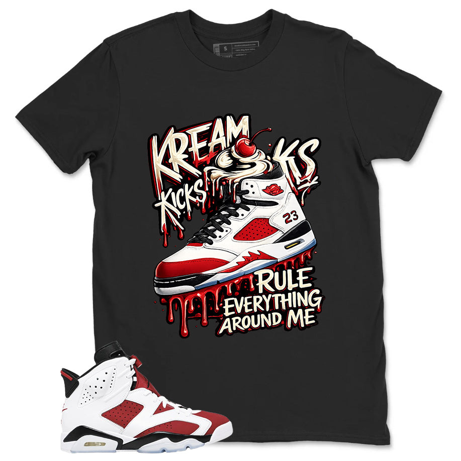 Kream Kicks Shirt - Match White Air Jordan 6 Carmine