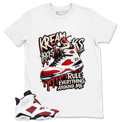 Kream Kicks Shirt - Match White Air Jordan 6 Carmine
