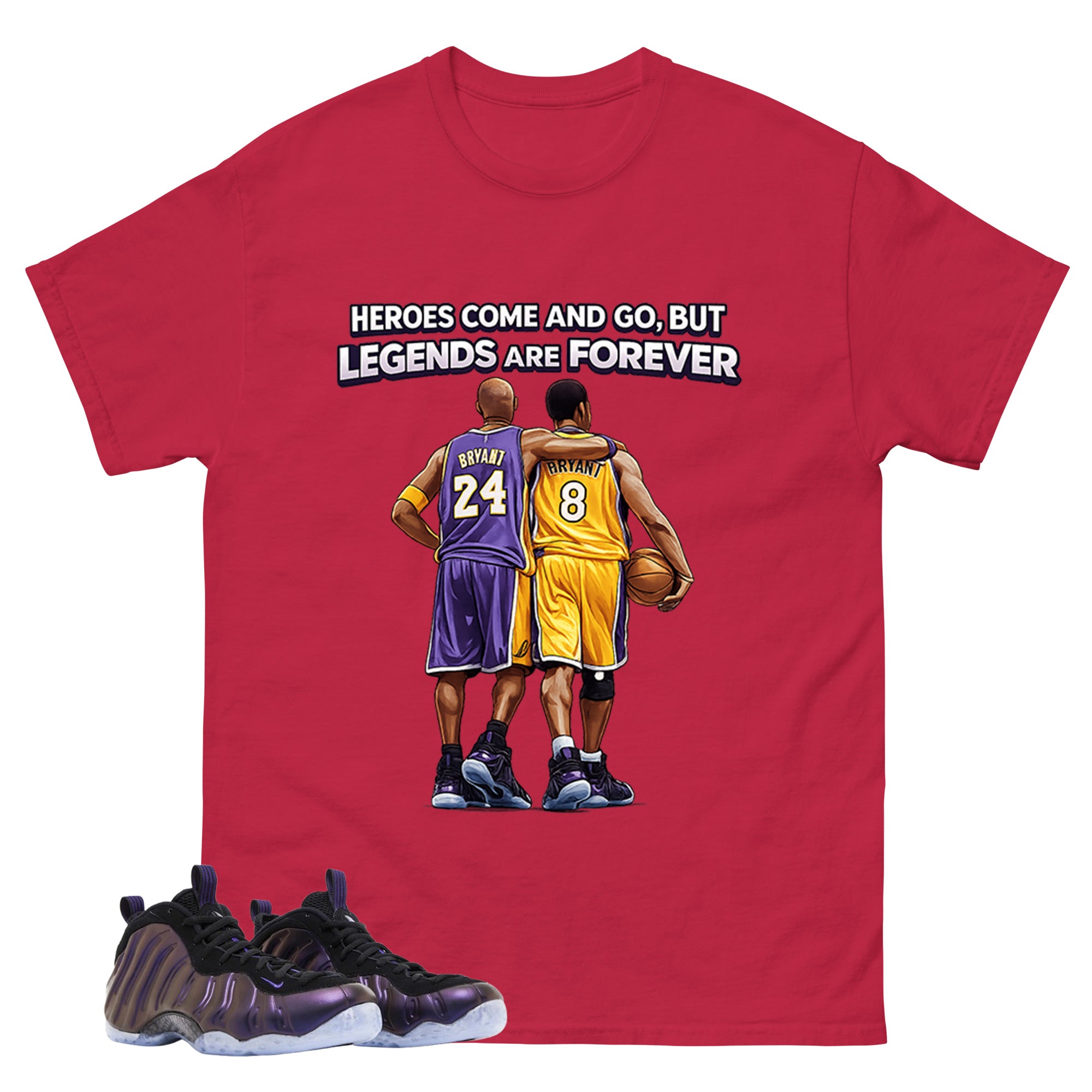 Legends Are Forever Graphic Tee, Shirt to Match Air Foamposite One Eggplant, Air Foamposite Unisex Purple Shirt