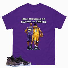 Legends Are Forever Graphic Tee, Shirt to Match Air Foamposite One Eggplant, Air Foamposite Unisex Purple Shirt