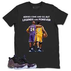 Legends Are Forever Graphic Tee, Shirt to Match Air Foamposite One Eggplant, Air Foamposite Unisex Purple Shirt