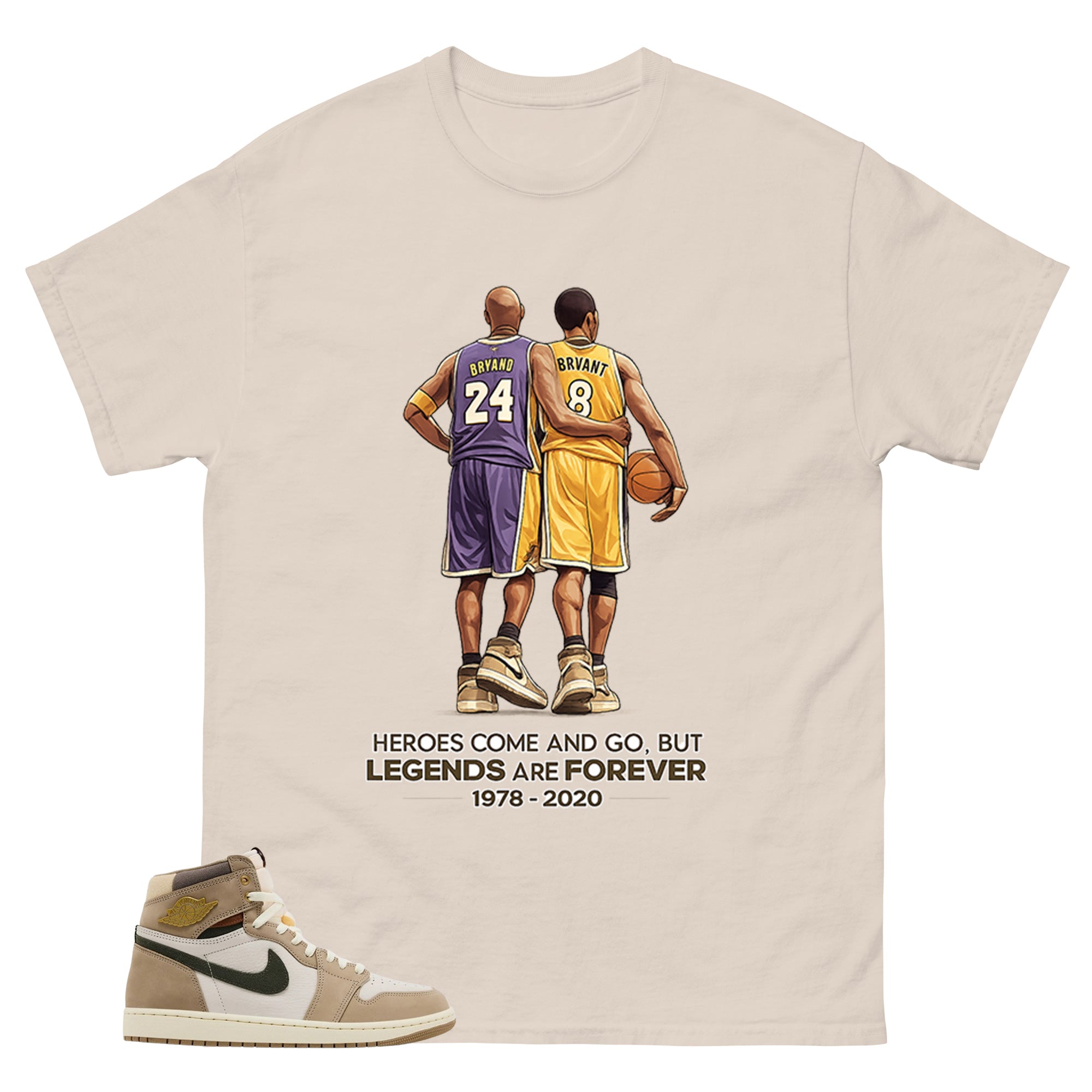 Legends Are Forever Shirt - Match Cream Wmns Air Jordan 1 Khaki