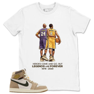 Legends Are Forever Shirt - Match Cream Wmns Air Jordan 1 Khaki