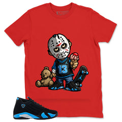 Little Jason Shirt- Match Air Jordan 14 Black University Blue 2026