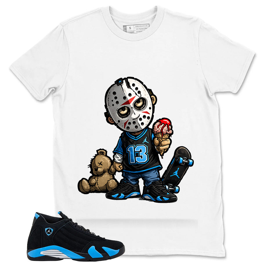 Little Jason Shirt- Match Air Jordan 14 Black University Blue 2026