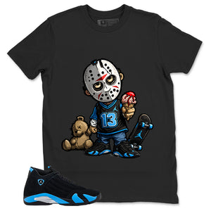 Little Jason Shirt- Match Air Jordan 14 Black University Blue 2026