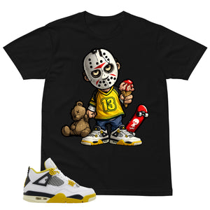 Little Jason Shirt - Match Air Jordan 4 Vivid Sulfur