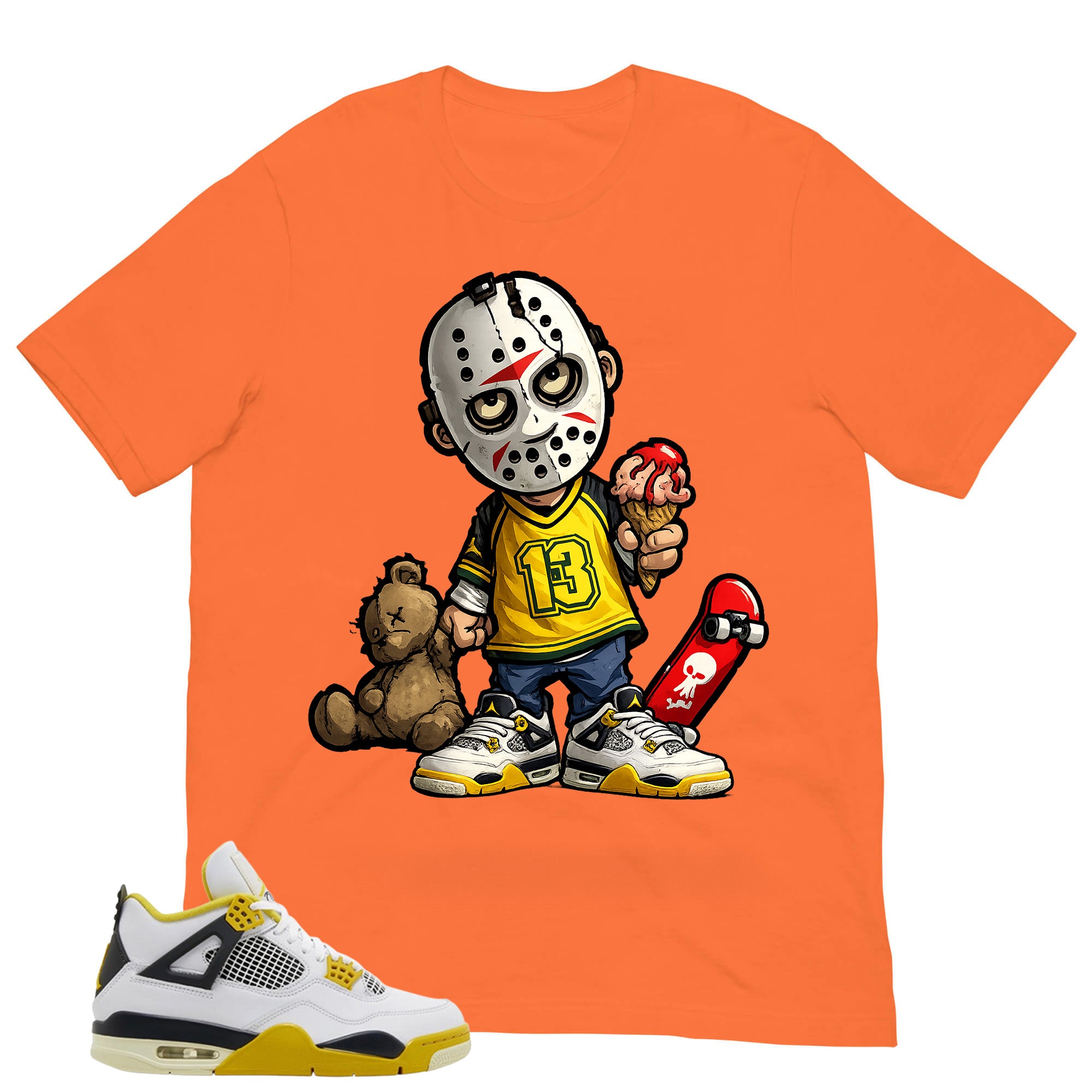 Little Jason Shirt - Match Air Jordan 4 Vivid Sulfur