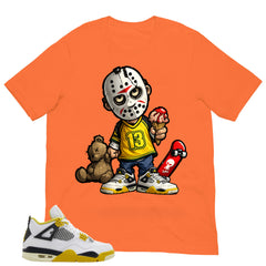 Little Jason Shirt - Match Air Jordan 4 Vivid Sulfur