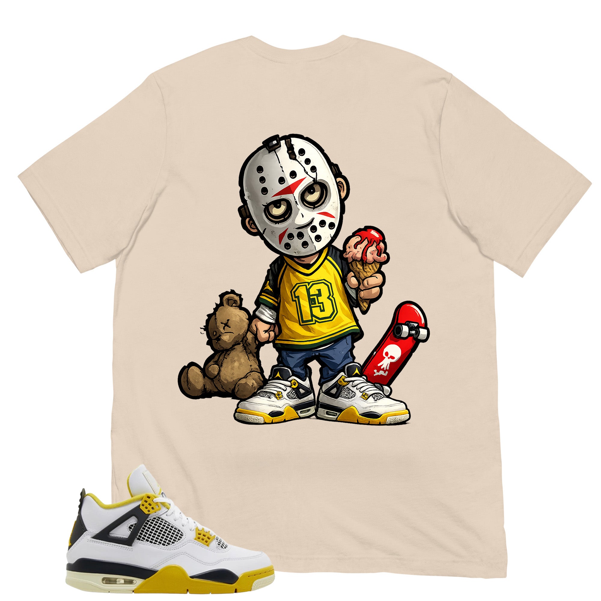 Little Jason Shirt - Match Air Jordan 4 Vivid Sulfur