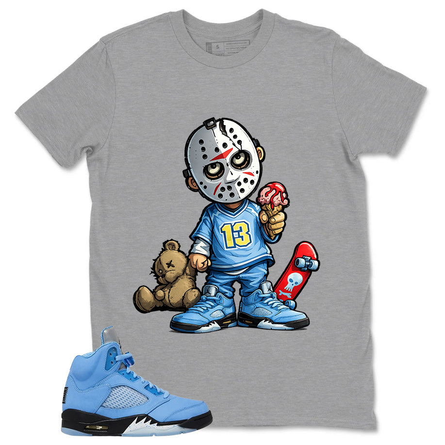 Graphic Tee Little Jason Shirt - to Matching Air Jordan 5 Retro SE UNC | Zadago