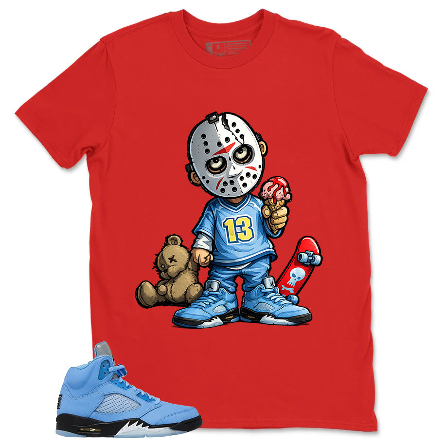 Graphic Tee Little Jason Shirt - to Matching Air Jordan 5 Retro SE UNC | Zadago