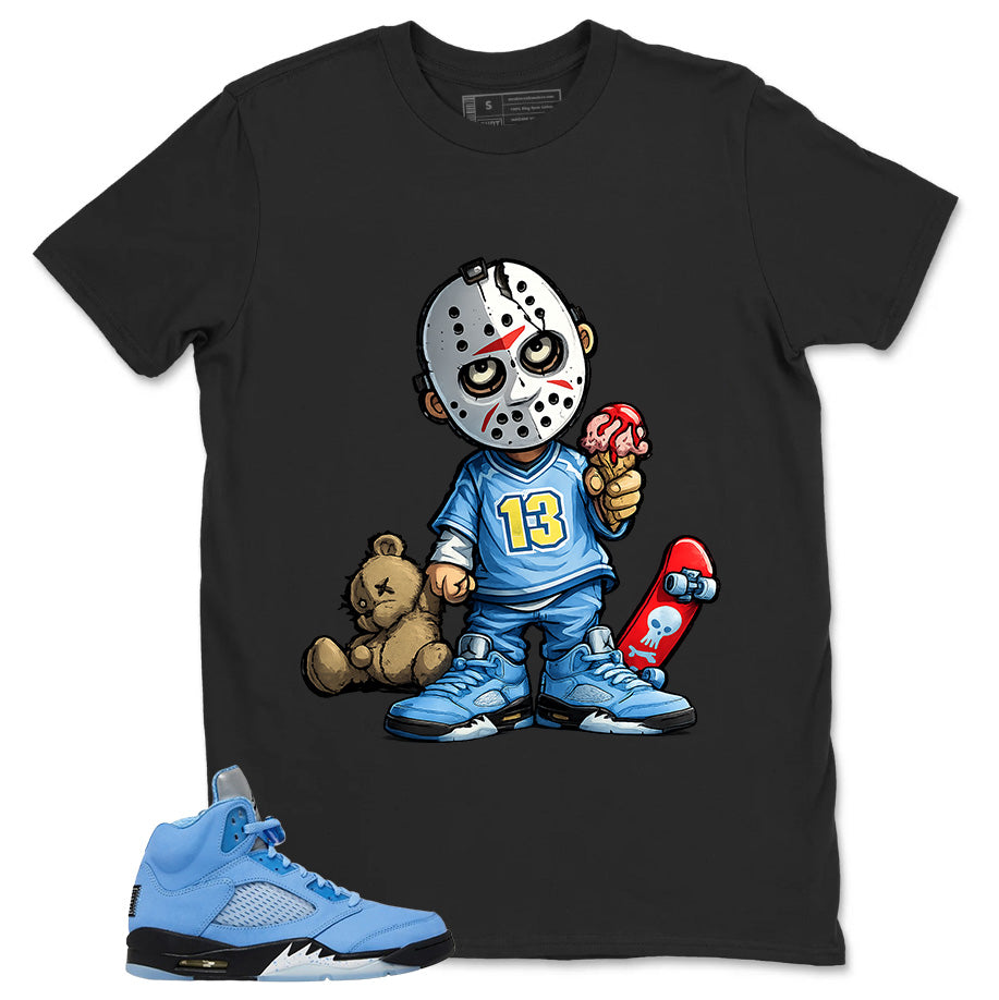 Graphic Tee Little Jason Shirt - to Matching Air Jordan 5 Retro SE UNC | Zadago