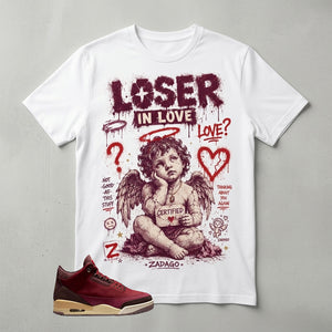 Loser In Love Graphic Tee - Shirt To Match Air Jordan 3 Bin23