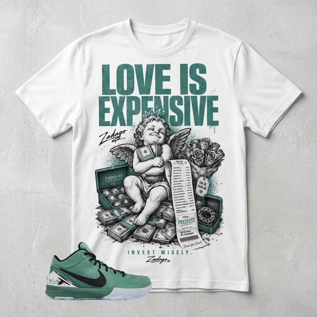 Love Is Expensive Graphic Tee - Shirt To Match Kobe 4 Protro Girl Dad