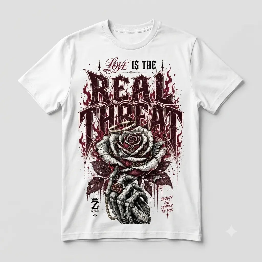 Love Is The Real Threat Graphic Tee - Shirt To Match Air Jordan 3 Bin23