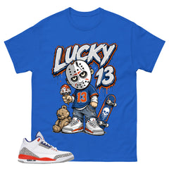 Lucky 13 Little Jason Shirt - Match Blue Air Jordan 3 Knicks