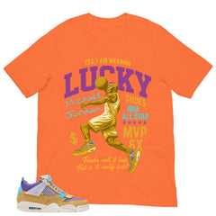 Lucky Shoes MJ Shirt - Match Union LA x Air Jordan 4 Desert Moss
