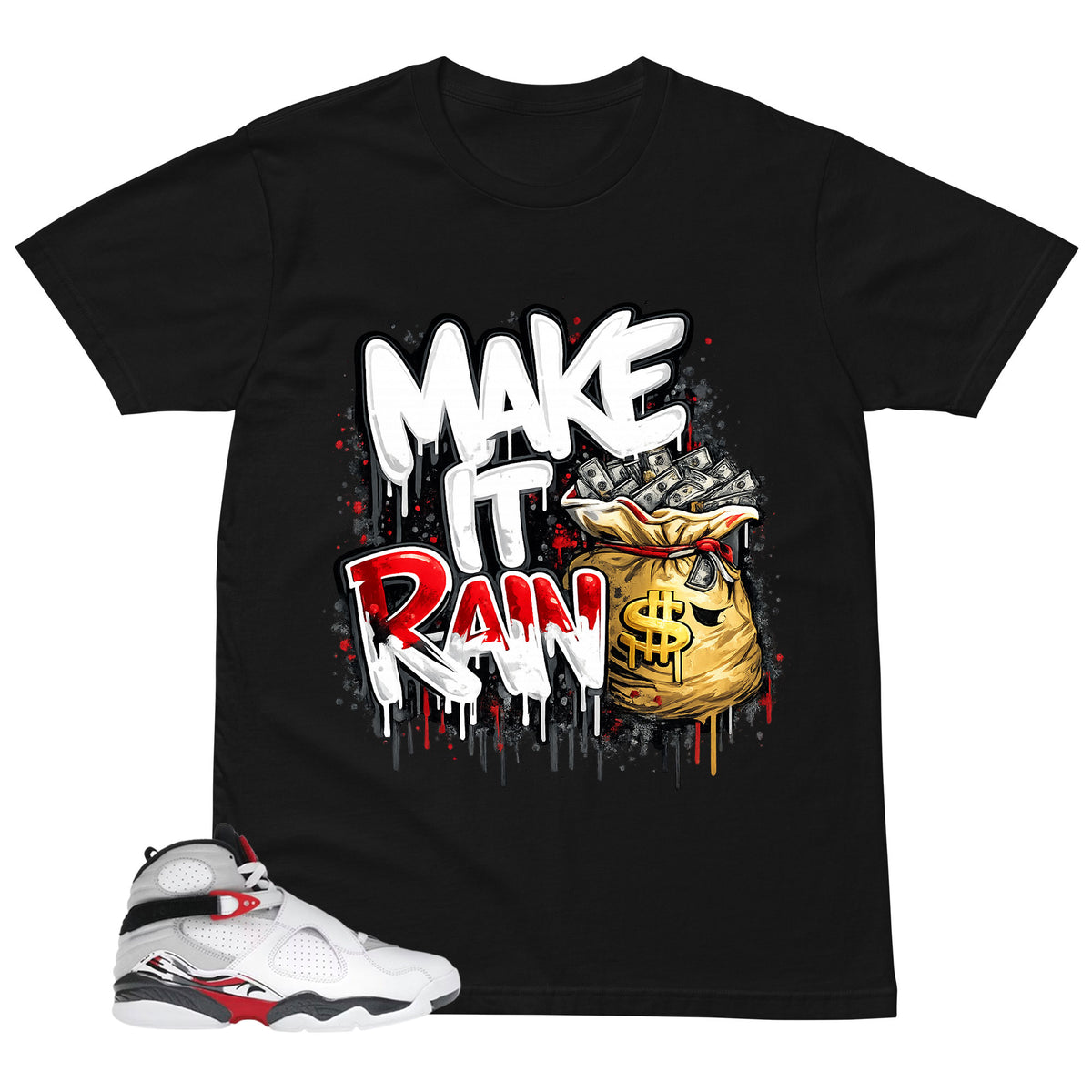 Graphic Tee to Matching Bugs Bunny 8s Make It Rain Shirt