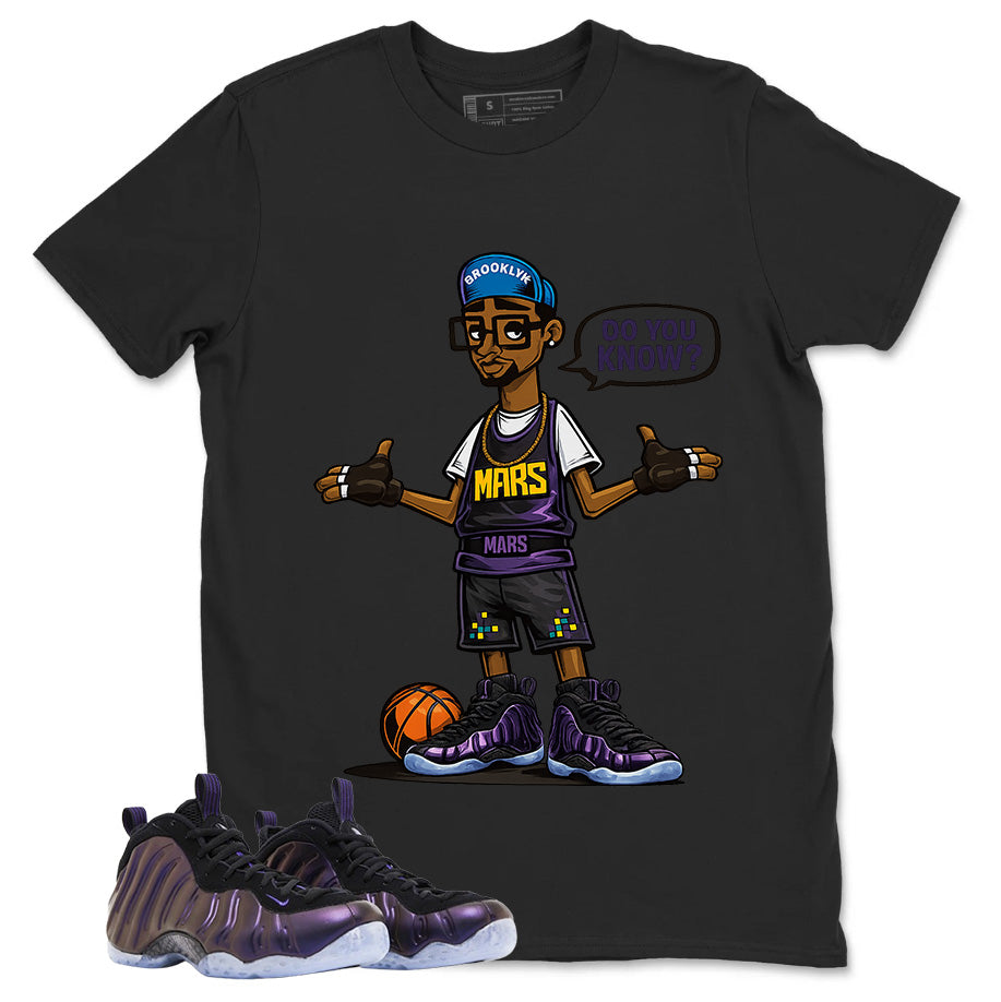 Mars Blackmon Graphic Tee, Shirt to Match Air Foamposite One Eggplant, Air Foamposite Unisex Purple Shirt