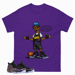 Mars Blackmon Graphic Tee, Shirt to Match Air Foamposite One Eggplant, Air Foamposite Unisex Purple Shirt