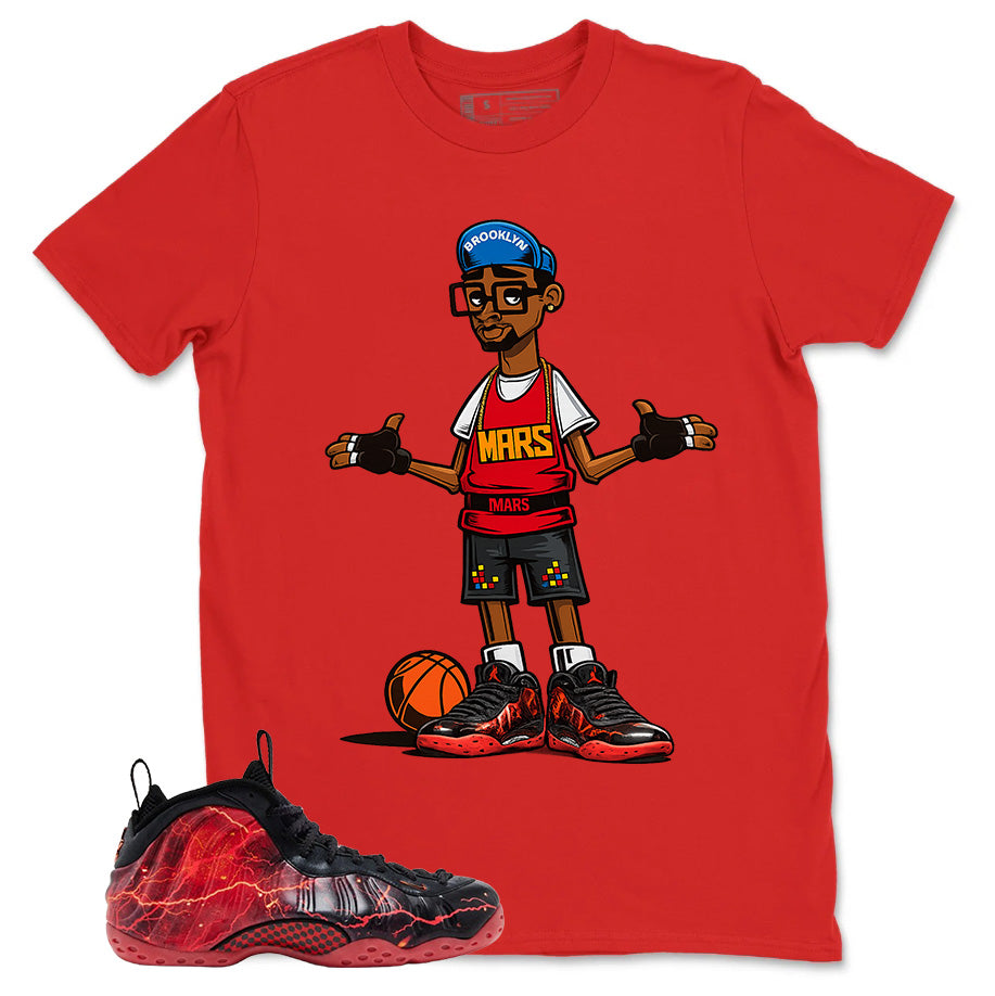 Mars Blackmon Graphic Tee, Shirt to Match Air Foamposite Stranger Things, Air Foamposite Unisex Blue Shirt