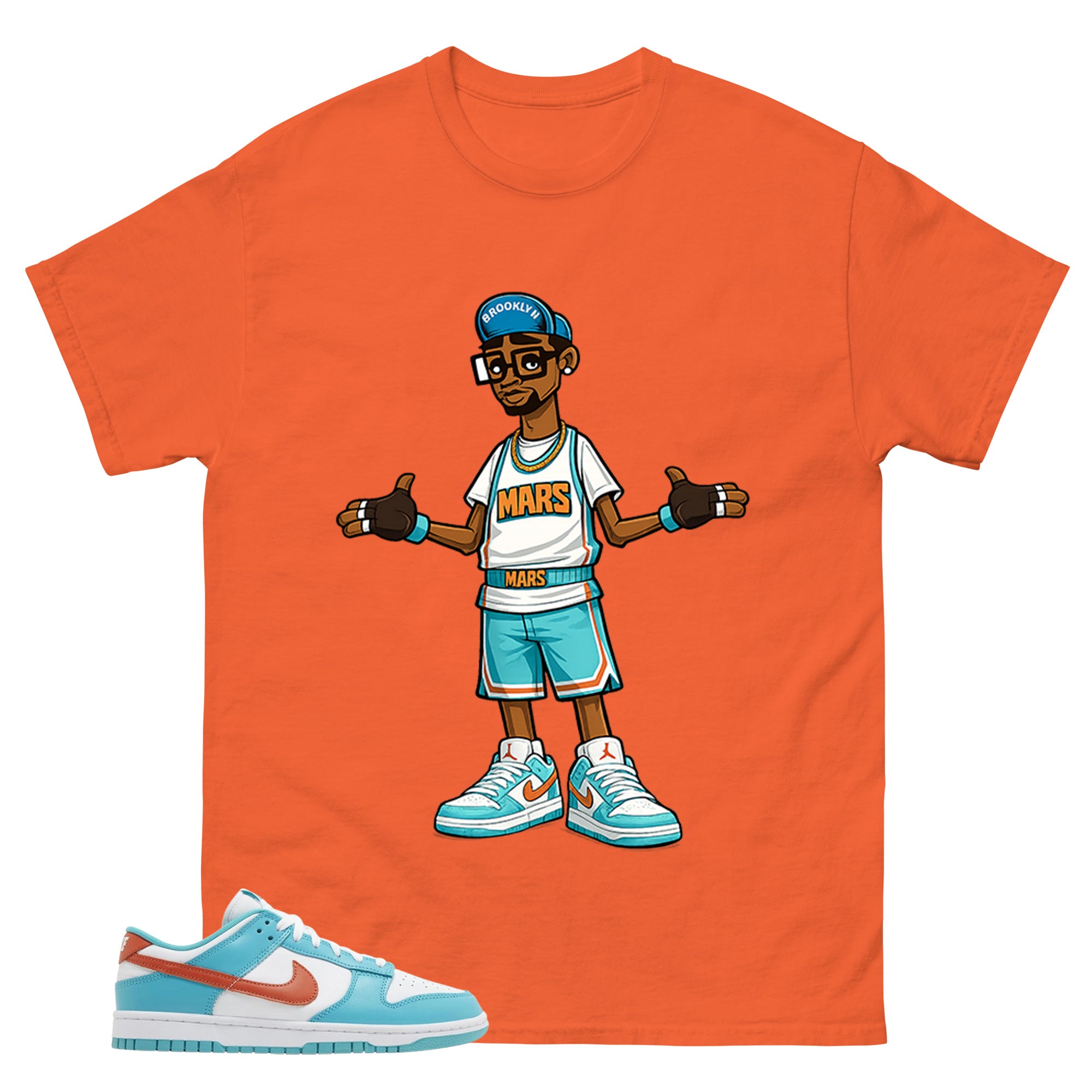 Mars Blackmon Shirt - Match Green Dunk Low Miami Dolphins