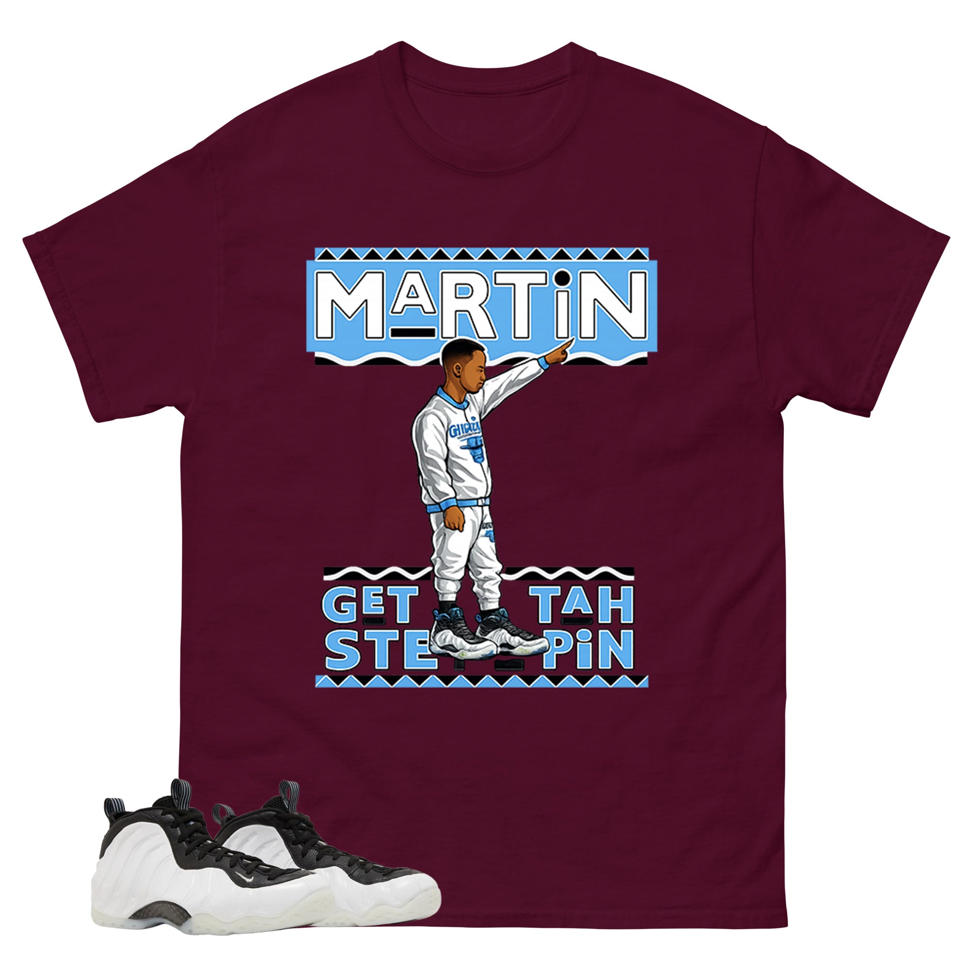 Martin Gettah Steppin Graphic Tee - Shirt to Match Air Foamposite One Penny