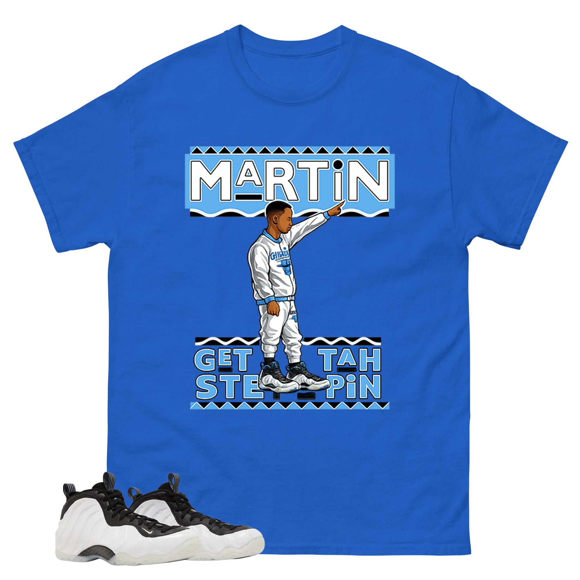 Martin Gettah Steppin Graphic Tee - Shirt to Match Air Foamposite One Penny