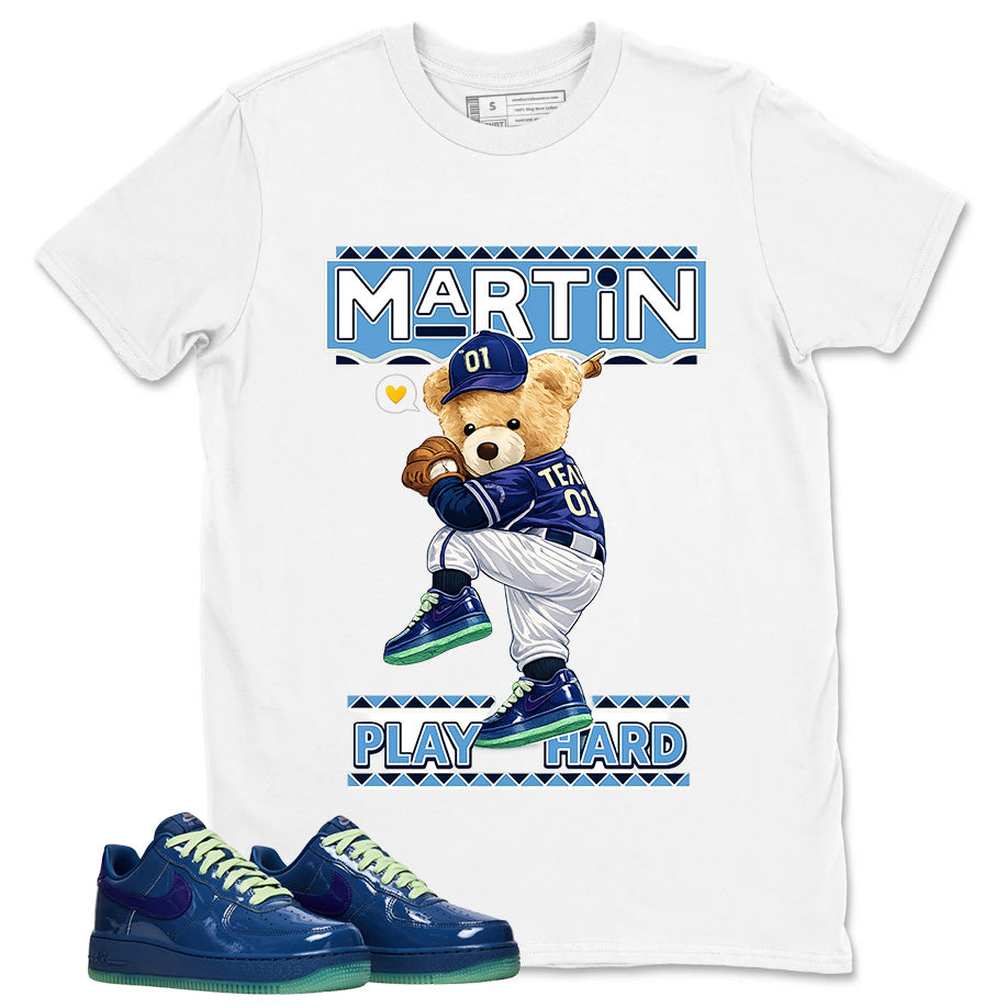 Martin Play Hard Graphic Tee, Shirt to Match Air Force 1 Mystic Navy, Air Force 1 Unisex Shirt