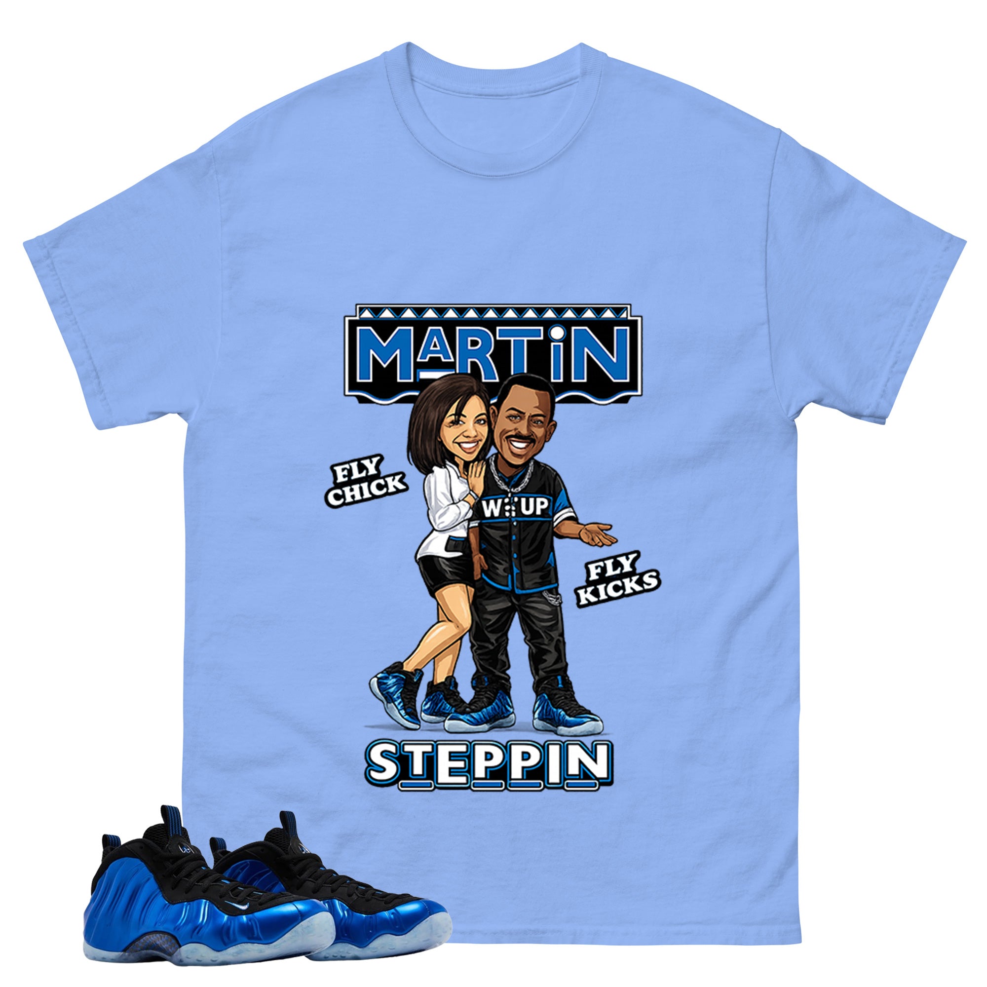 Martin Steppin Chick Shirt - Match Air Foamposite One Royal