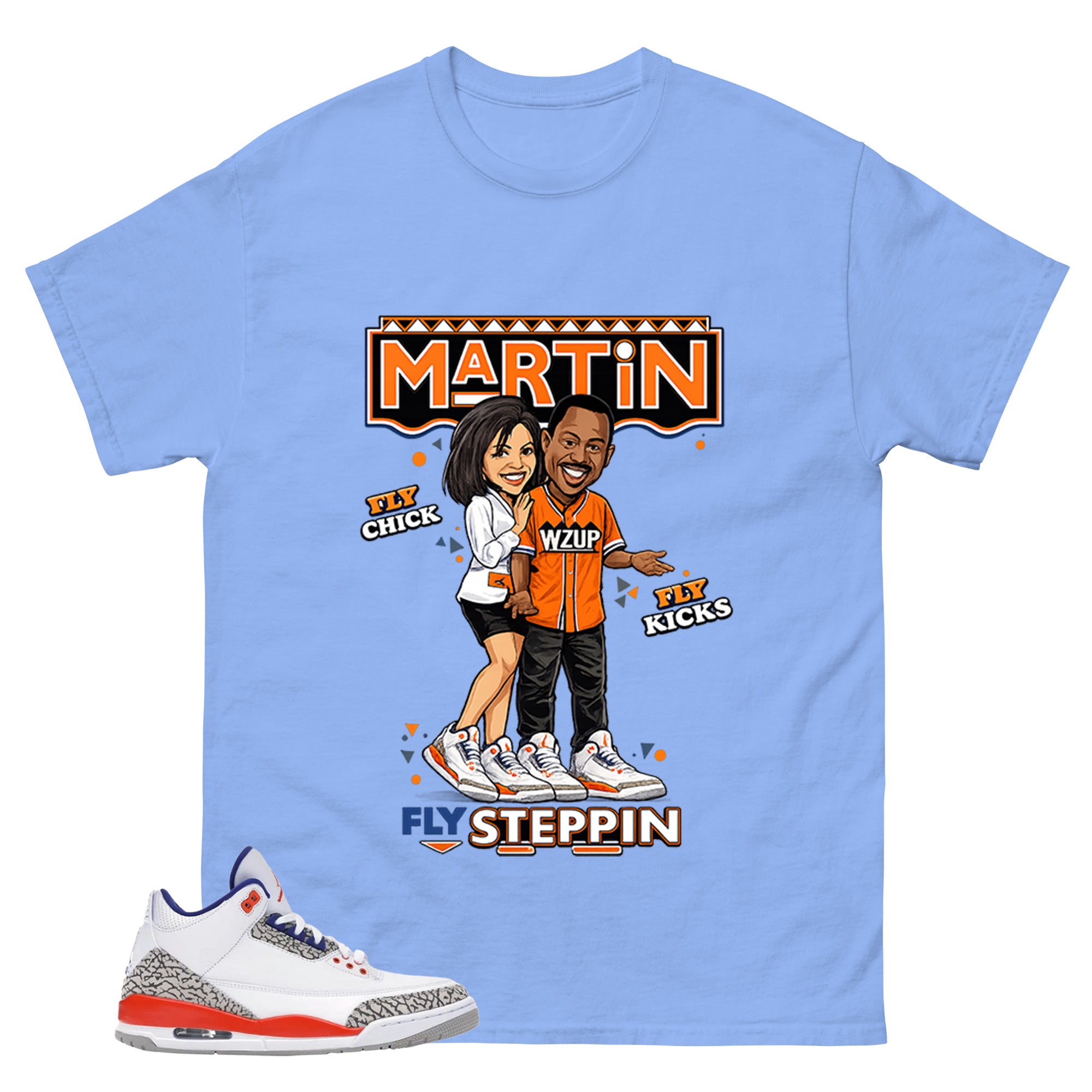 Martin Steppin Shirt - Match Blue Air Jordan 3 Knicks