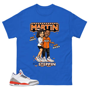 Martin Steppin Shirt - Match Blue Air Jordan 3 Knicks