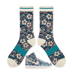 Maui Wowie Inspired Sneaker Match Socks – Dunk SB Skate Style Mid-Calf Crew Socks
