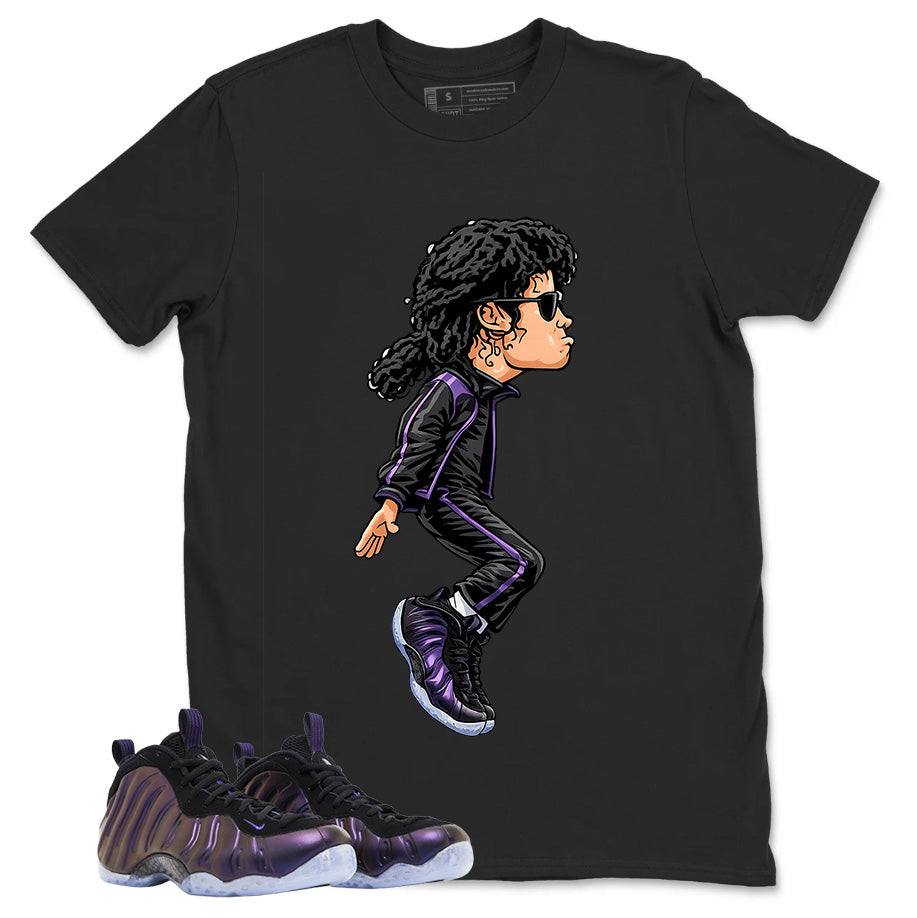 Michael Jackson Tiptoe Graphic Tee, Shirt to Match Air Foamposite One Eggplant, Air Foamposite Unisex Purple Shirt