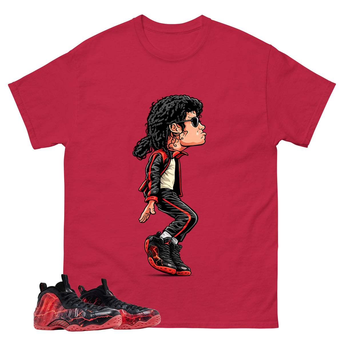 Micheal Jackson Tiptoe Graphic Tee, Shirt to Match Air Foamposite Stranger Things, Air Foamposite Unisex Blue Shirt